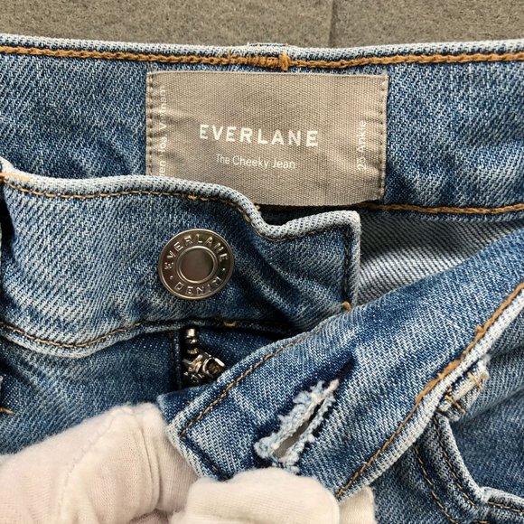 Everlane The Cheeky Jean Womens Size 25 Ankle Blue Light Wash 90s - Picture 7 of 11